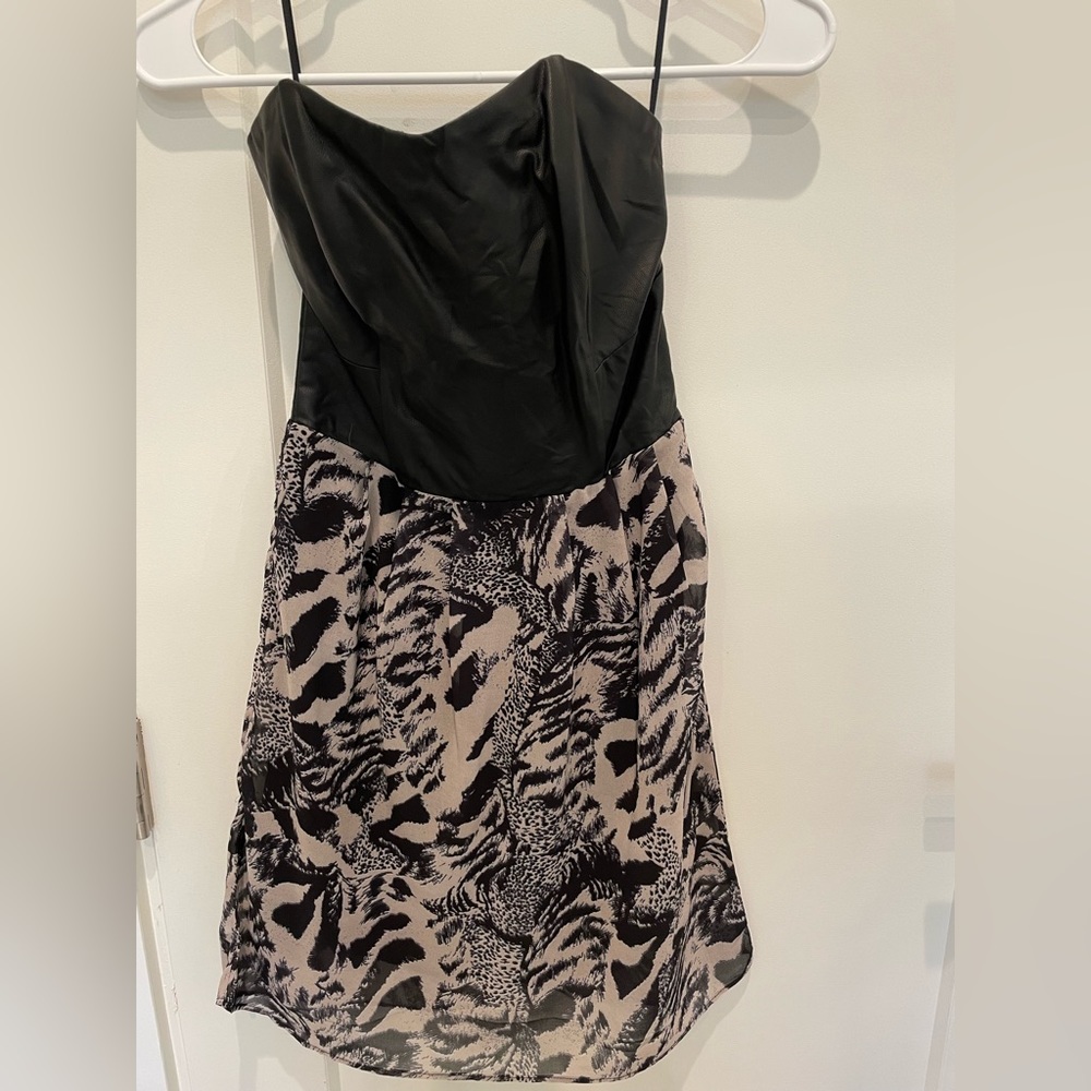 Faux leather dress